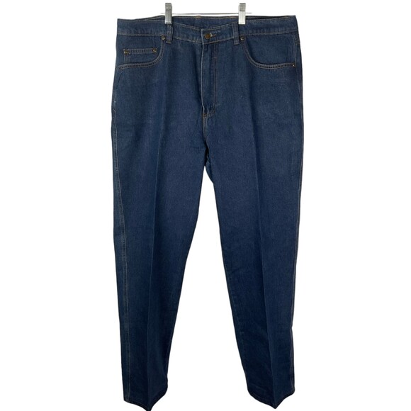 Victory Outfitters Men's Flannel Lined Blue Denim Jeans Size 36x34 - Picture 1 of 8